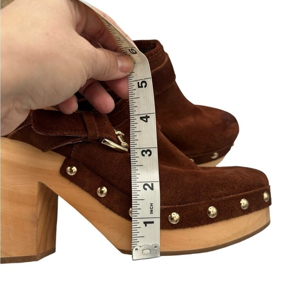 New Steve Madden Y2K Tan Hilde Suede Platform Mule - Picture 7 of 7